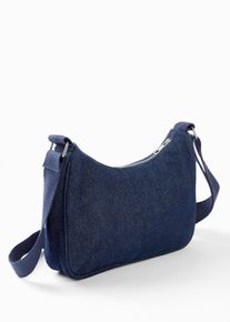 Umh&auml;ngetasche im Denim Look in blau, Gr&ouml;sse 18x26 cm, aus &uuml;ber 80% Baumwolle, bonprix