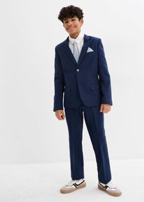 Anzug (4-tlg. Set) mit Hemd und Krawatte in blau, Gr&ouml;sse 158, bonprix