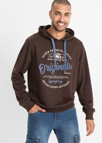 Kapuzensweatshirt mit Komfortschnitt in braun, Grösse 52/54 (L), bonprix