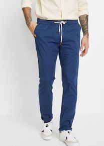 Slim Fit Stretch-Schlupfhose Straight in blau, Gr&ouml;sse 46, 98% Baumwolle, bonprix
