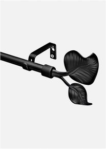 Gardinenstange mit Endst&uuml;ck Blatt in schwarz, 120 cm, bonprix