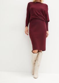 Strickrock aus softem Viskose-Mix in rot, Gr&ouml;sse 56/58 (3XL), bonprix