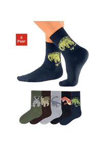 H.I.S. H.I.S , Kinder , Socken Packung, 5 Paar tlg. mit Dinosauriermotiven , bunt , Socken mit Dinomotiven
