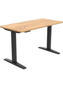 CARRYHOME Schreibtisch , Eiche Artisan , Metall, Kunststoff, Holzwerkstoff , rechteckig , Kufe, S&auml;ule , 60x71-116x120 cm , h&ouml;henverstellbar , B&uuml;rom&ouml;bel, B&uuml;rom&ouml;belsets, B&uuml;rom&ouml;belserien