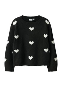 name it Pullover M&auml;dchen Gr&ouml;&szlig;e 122/128 schwarz / wei&szlig;