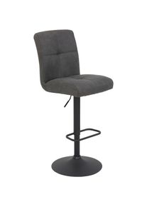 Hela, Hela Barhocker &raquo;LENI&laquo; Set, 2 Stk. tlg. Komfortsitz mit Federkorb, vintage anthrazit, schwarz, 100% Polyester, B/H/T: 44 cm x 102 cm x 57 cm