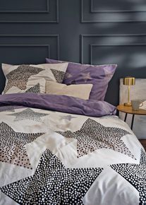Bettw&auml;sche mit Sternen in braun, 135x200 cm, bonprix