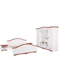 Home Affaire , Schlafzimmer-Set »"Konrad", komplettes Schlafzimmer mit grossem Schrank« Set, Kleiderschrank 5 türig mit Schubladen, 2 Nachttische,...