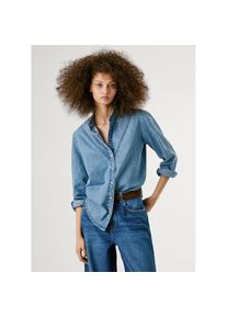 Pepe Jeans, Unisex, Jeansbluse &raquo;REGULAR DENIM BLOUSE&laquo; mit Druckkn&ouml;pfen, light blau used, L, Bluse REGULAR DENIM BLOUSE von Pepe Jeans