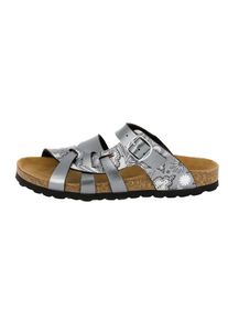 Lico , Pantolette »Pantolette Bioline Flora« , grau , Bequeme Pantolette mit verstellbaren Schnallen