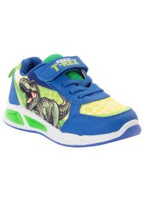 Disney , Jungen , Sneaker »Dinosaur« mit cooler Blinkfunktion , blau , Trendiger Sneaker von Disney mit Klettverschluss und Schnürung