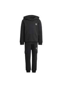 adidas originals Jogginganzug 'Hoodie Cargo Set' Jungen, schwarz / weiß, Größe 122
