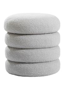 Xora Hocker , Hellgrau , Textil , rund , 41x42x41 cm , Stoffauswahl , Wohnzimmer, Sessel, Hocker, Sitzhocker