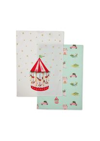 Tchibo - 2 Linges de cuisine - vert/blanc