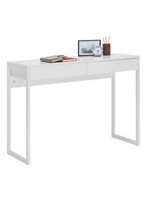 Hom&acute;in Hom`in Schreibtisch , Weiss , Metall, Holzwerkstoff , 2 Schublade(n) Schubladen , rechteckig , eckig, Kufe , 40x76x102 cm , Bsci , Stauraum , B&uuml;rom&ouml;bel, B&uuml;rom&ouml;belsets, B&uuml;rom&ouml;belserien
