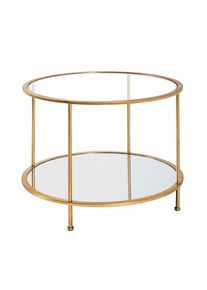 Beistelltisch , Metall, Glas , rund , Rundrohr , 60x45x60 cm , Wohnzimmer, Wohnzimmertische, Beistelltische, Beistelltische rund