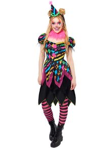 Déguisement clown horreur fluo femme