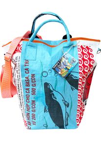 BEADBAGS tampenjan Allzwecktragetasche wei&szlig; / blau klein - Packs&auml;cke und Packtaschen