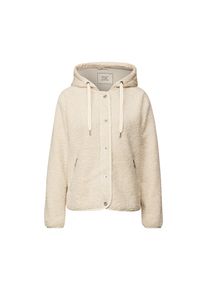 Street One Teddyjacke mit abnehmbarer Kapuze - Damen - Gr. 46 - beige
