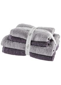 Vossen Frottierset , Grau , Textil , 4-teilig , Uni , ISO 9001, Fkt, Made in Austria, Oeko-Tex&reg; Standard 100 , hochwertige Qualit&auml;t , Heimtextilien, Badtextilien, Handt&uuml;cher