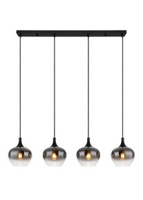 Globo H&auml;ngeleuchte , Schwarz , Metall, Glas , 18x120x100 cm , Lampen & Leuchten, Innenbeleuchtung, H&auml;ngelampen, Pendelleuchten