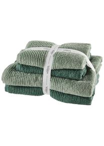 Vossen Frottierset , Gr&uuml;n , Textil , 4-teilig , Uni , ISO 9001, Fkt, Made in Austria, Oeko-Tex&reg; Standard 100 , hochwertige Qualit&auml;t , Heimtextilien, Badtextilien, Handt&uuml;cher
