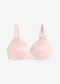 Schalen-BH ohne B&uuml;gel aus gl&auml;nzendem Material in rosa, Gr&ouml;sse 90A, bonprix