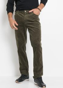 Regular Fit Stretch-Cordhose mit Komfortschnitt in gr&uuml;n, Gr&ouml;sse 64, 98% Baumwolle, bonprix