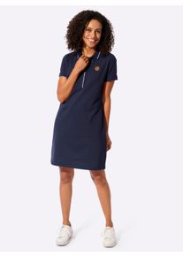WITT Damen Polokleid mit Taillenabn&auml;hern hinten, marine, Gr&ouml;&szlig;e 52, 100% Baumwolle
