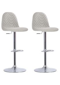 Barhocker »Casino 01« Set, 2 Stk. tlg. drehbar mit Höhenverstellung, Bezug in Webstoff, Metall-Gestell , grau , ByLiving