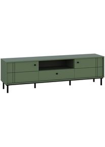 CARRYHOME Lowboard , Gr&uuml;n , Kunststoff , 1 F&auml;cher , 1 Schubladen , 170x49.2x37 cm , Wohnzimmer, TV M&ouml;bel, Lowboards