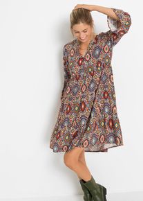 Minikleid aus flie&szlig;ender Viskose in orange, Gr&ouml;sse 42, bonprix