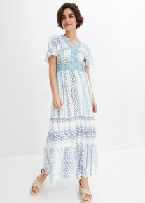 Maxikleid aus Viskose in weiss, Grösse 42, bonprix