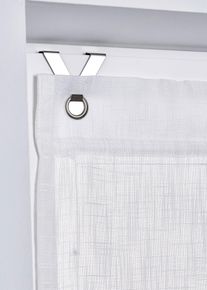 Bändchenrollo in Leinen Optik in weiss, 140x80 cm, bonprix