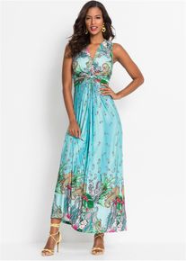 Zauberhaftes Maxikleid mit schönem Muster in blau, Grösse 32/34 (XS), bonprix