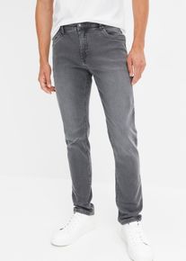Regular Fit Stretch-Jeans mit Komfortschnitt Tapered in grau, Grösse 66, 98% Baumwolle, bonprix