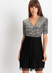 Minikleid in silber, Gr&ouml;sse 40/42 (M), bonprix