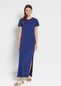 Maxikleid aus reiner Baumwolle in blau, Grösse 36/38 (S), 100% Baumwolle, bonprix