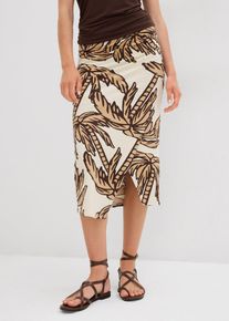 Jersey-Rock aus softem Viskose-Mix in beige, Gr&ouml;sse 52/54 (XXL), bonprix