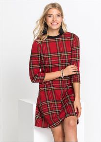 Minikleid aus Jaquard mit Karomuster in rot, Grösse 40/42 (M), bonprix