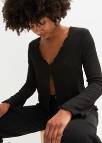 Shirtjacke in schwarz, Gr&ouml;sse 52/54 (XXL), bonprix