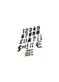 realspace Pro RS PRO Black Self Adhesive Numbers, 100mm Character Height - 4566740