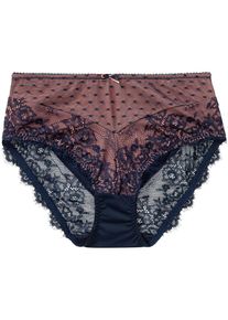 Maxislip mit zarter Spitze in blau, Gr&ouml;sse 36/38 (S), bonprix