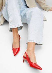 Slingpumps mit schmalem Absatz in rot, Gr&ouml;sse 40, bonprix