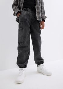 Loose Fit Schlupf-Cargo-Jeans mit Stretchanteil in grau, Gr&ouml;sse 170, aus &uuml;ber 80% Baumwolle, bonprix
