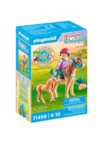 Playmobil , Konstruktions-Spielset &raquo;Kind mit Pony und Fohlen (71498), Horses of Waterfall&laquo; Made in Europe , bunt