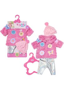 Baby Born , Puppenkleidung »Glitzer Mantel, 43cm« bestehend aus Jacke, Leggings und Mütze , bunt