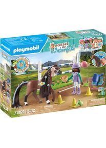 Playmobil, Konstruktions-Spielset &raquo;Zoe & Blaze mit Turnierparcours (71355), Horses of Waterfall&laquo; teilweise aus recyceltem Material, bunt, 