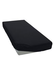 Spannbettlaken »PAPRIKA« Bettlaken, Laken, in zwei Qualitäten: Fleece & Jersey, 100% Polyester , schwarz , my home , Obermaterial: 100% Polyester