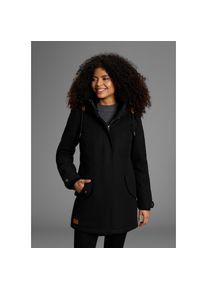 Kangaroos, Unisex, Kangaroos Parka mit Teddy Fellimitat gef&uuml;ttert, Winterjacke, schwarz, 32, Parka mit winddichten und wasserdichten Eigenschaften - 